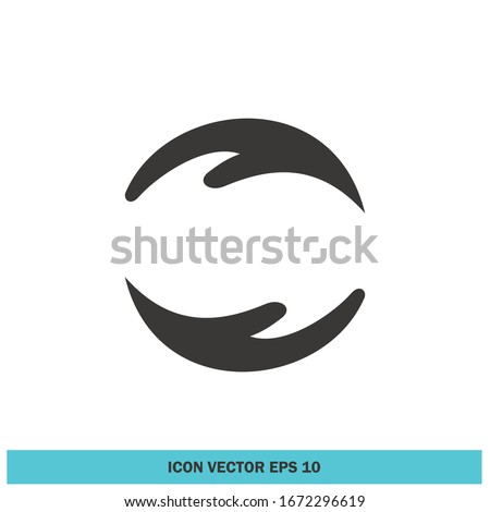 hand care icon symbol design element company logo template vector eps10