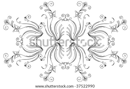 Vector floral arnament.Vegnetta