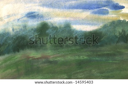 Hand painted landscape
