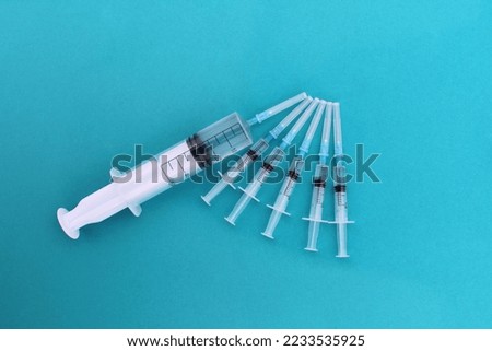 Similar – Image, Stock Photo Large group of syringes