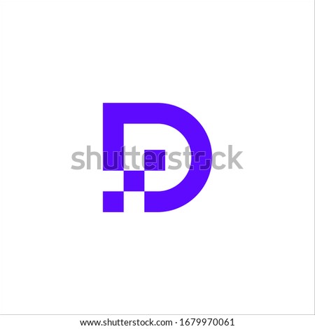 letter d data logo vector