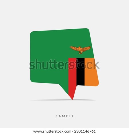 Zambia flag bubble chat icon