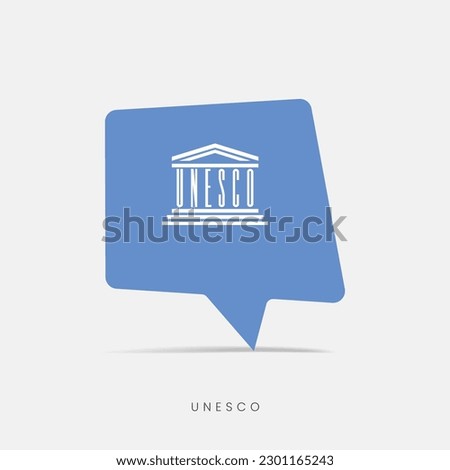 UNESCO flag bubble chat icon