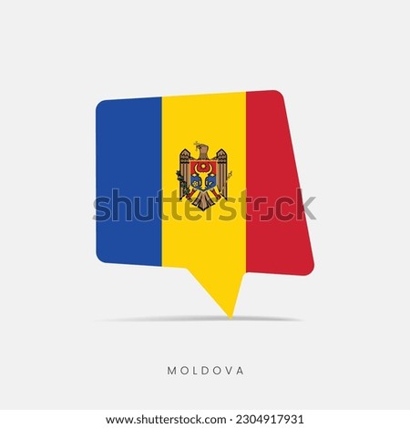 Moldova flag bubble chat icon