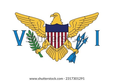 Flag of United State Virgin Islands - Vector illustration.