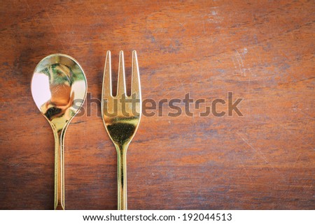 iron spoon on desk