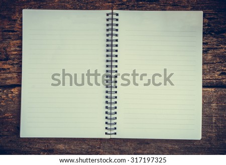 Blank paper put on wooden for put your text.