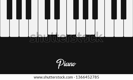 Music background with piano keys. Vector illustration. 