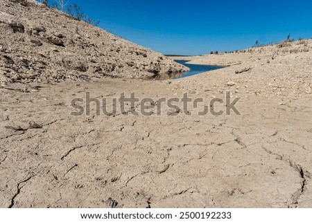 Similar – Image, Stock Photo Riverbed in drought