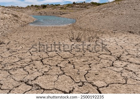 Image, Stock Photo Riverbed in drought