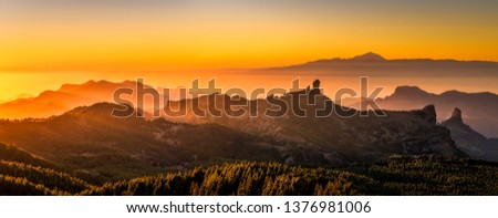 Similar – Image, Stock Photo beautiful sunset at Teide