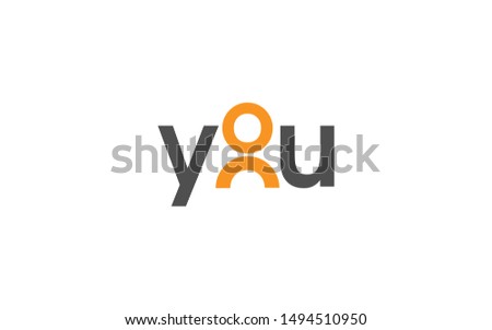 Word mark logo icon formed symbol of the person in the letter O