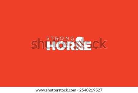 Word mark logo icon formed horse head symbol in letter s