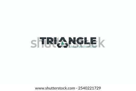 Word mark logo icon formed triangle symbol in letter A