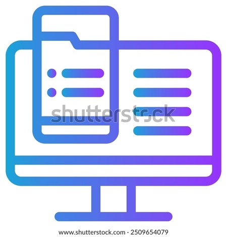 Responsive design icon vector illustration concept for Coding and Development icons with perfect gradient color symbol background