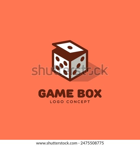 Game box logo design template. Vector illustration.