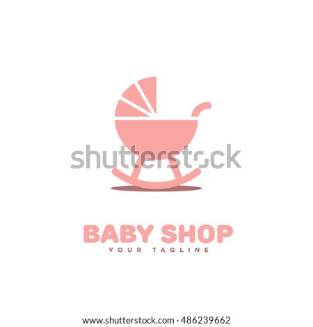 Baby shop logo template design. Vector illustration.