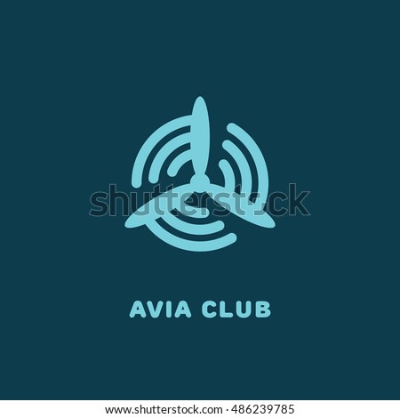 Avia club logo template design. Vector illustration.