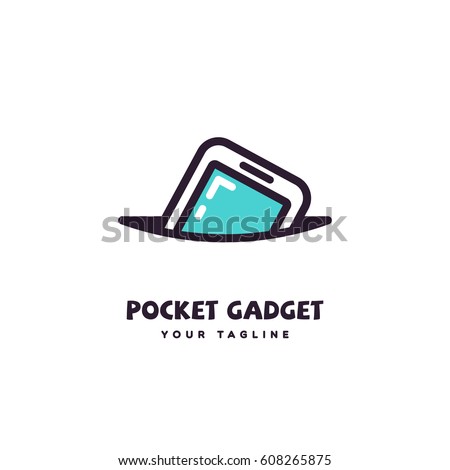 Pocket gadget logo template design. Vector illustration.