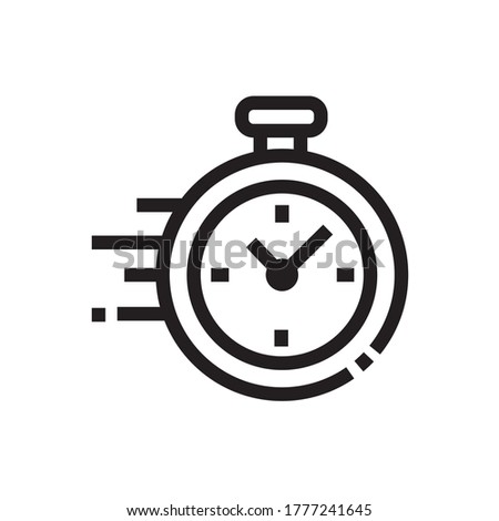 Chronometer, fast service thin line icon