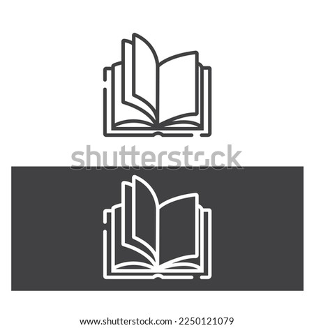 Book, notebook icon in two variants, white and black.