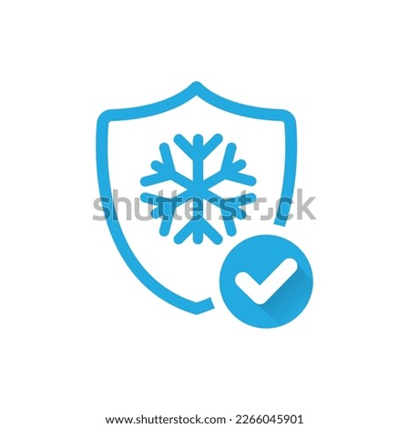 Frost protection vector icon, isolated on white background.