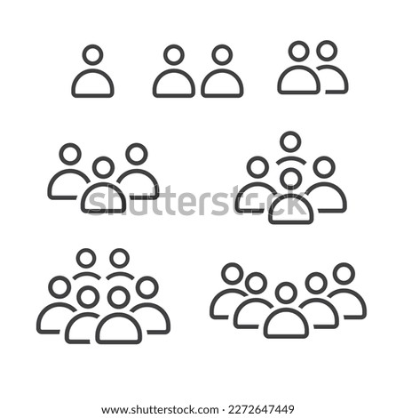 Set of people icons. Group of people. - icon, vector, sticker.