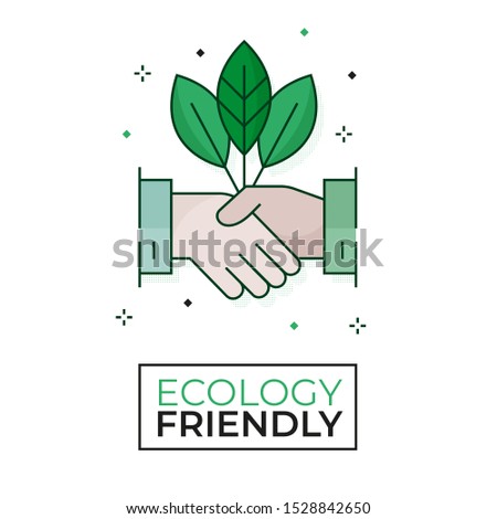 Ecological agreement icon - Ecology friendly - Editable stroke	