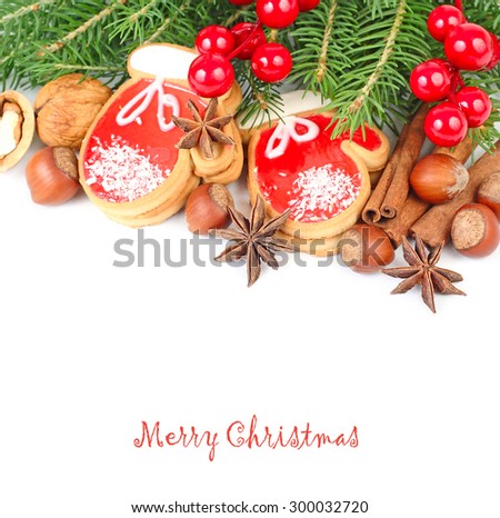 Christmas balls, stars and lamp near wooden chests on a white background. A Christmas background with a place for the text.