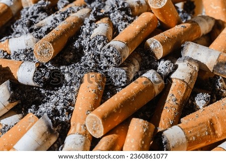 Similar – Image, Stock Photo Cigarette butts on the sidewalk