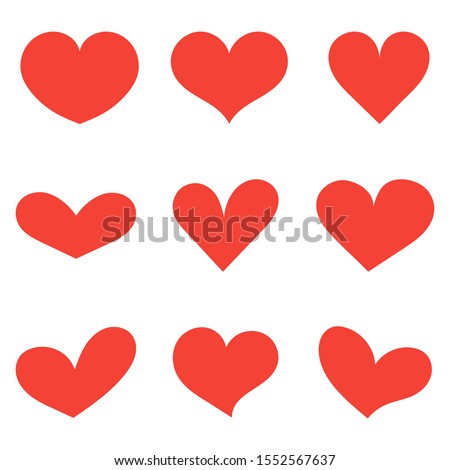 Illustration with a red heart. Vector illustration.
