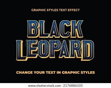 BLACK LEOPARD SUPERHERO GRAPHIC STYLES TEXT EFFECT