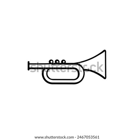 Trumpet Line Style Icon Design