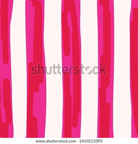   Bubbly candies in a stripes pattern in a color palette of red and pink on off white background forming a seamless vector pattern. Great for homedecor,fabric,wallpaper,giftwrap,stationery,packaging.