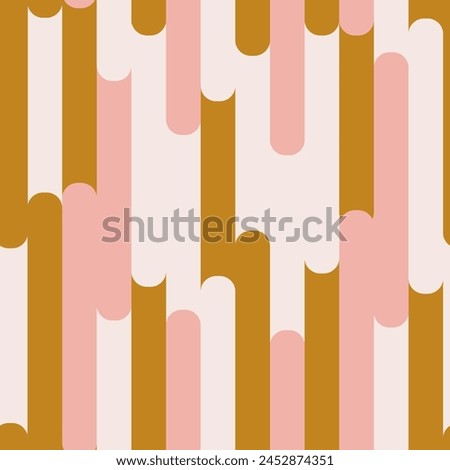 Hand drawn abstract fence forming a stripes pattern in a color palette of brown,pastel pink,off white. Great for homedecor,fabric,wallpaper,giftwrap,stationery,packaging design projects.