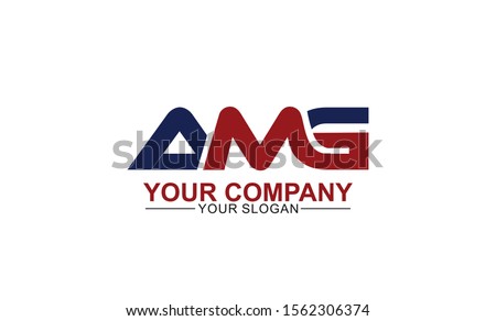 creative simple modern strong initial AMG Logo template vector icon for any business, 
accounting, consulting, fitness, real estate. constructions