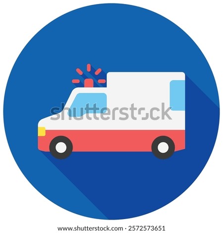 Ambulance rounded Vector EPS 10 for print, digital UI, UX kit, web and app development for health, business, finance, economy, education, hospital management and more.