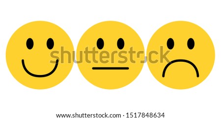 smiley yellow face emoji on white background vector