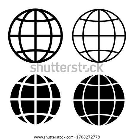 world set international earth globe icon vector illustration