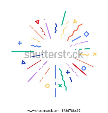 starburst geometric modern explosion vector illustration. colorful sunburst on white background. isolatedcolor star burst radial Photo stock © 