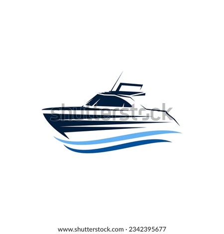 Speed boat logo vector. illustration vector, suitable for your design need, logo, illustration, animation, etc.