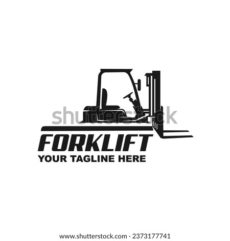 forklift logo vector. forklift icon. isolated logo design template element, suitable for your design need, logo, illustration, animation, etc.