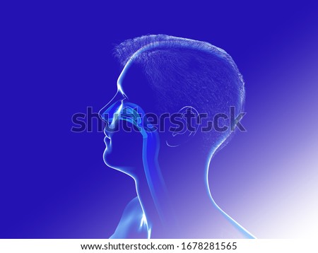 Similar – Image, Stock Photo Glass head with breathing mask
