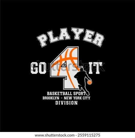 Basketball North League Championship sport typography, tee shirt graphics, vectors