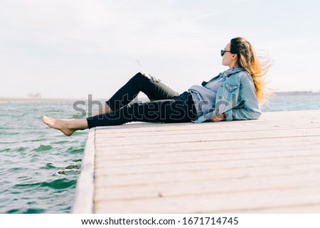 Similar – Image, Stock Photo Stylish sportsman near female partner on city street