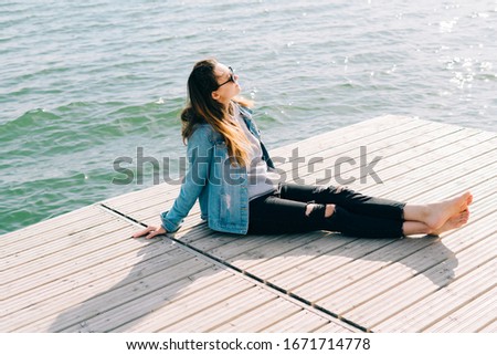 Similar – Image, Stock Photo Stylish sportsman near female partner on city street