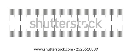 Charts with 10 centimeters. Metric rulers. Measuring tool template. Scale for ruler in centimeters. Metrics indicator cm. Measuring scale icon. Length, height, distance, sewing tool. Centimeter scale.