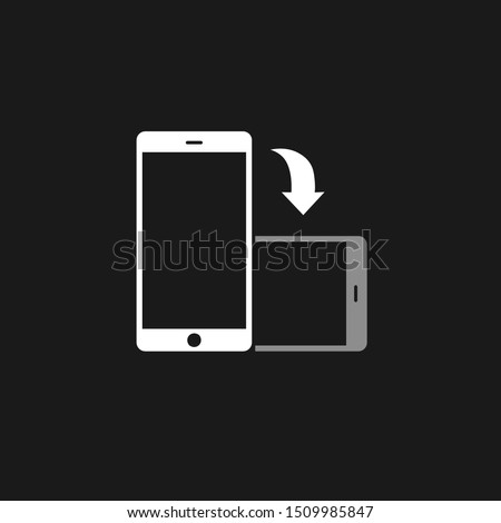 Rotate phone, change screen orientation filled vector icon. Modern simple isolated sign.  vector illustration for logo, website, mobile app and other designs