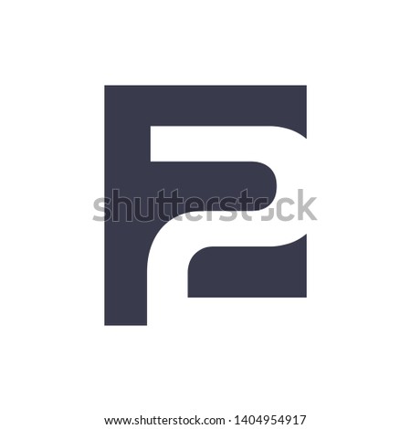 logo design lettering f2 symbol vector