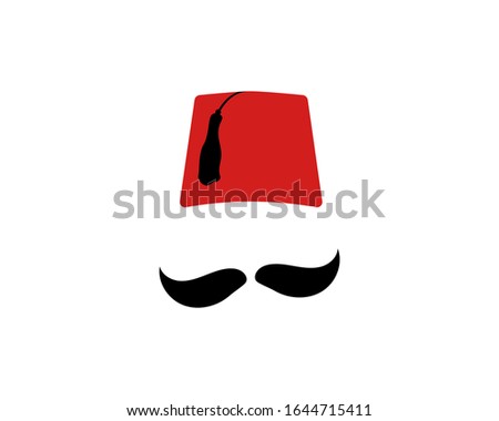 Fez icon, Turkish Hat Logo vector template element